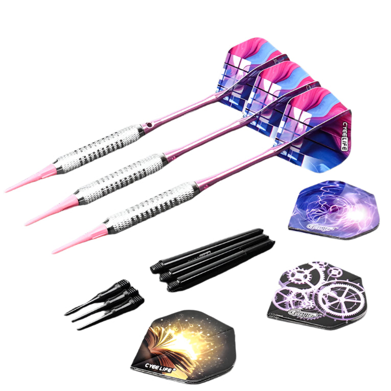 16g/18g Soft Tip Darts Set – Professional Darts with Extra Plastic Tips for Electronic Dartboards