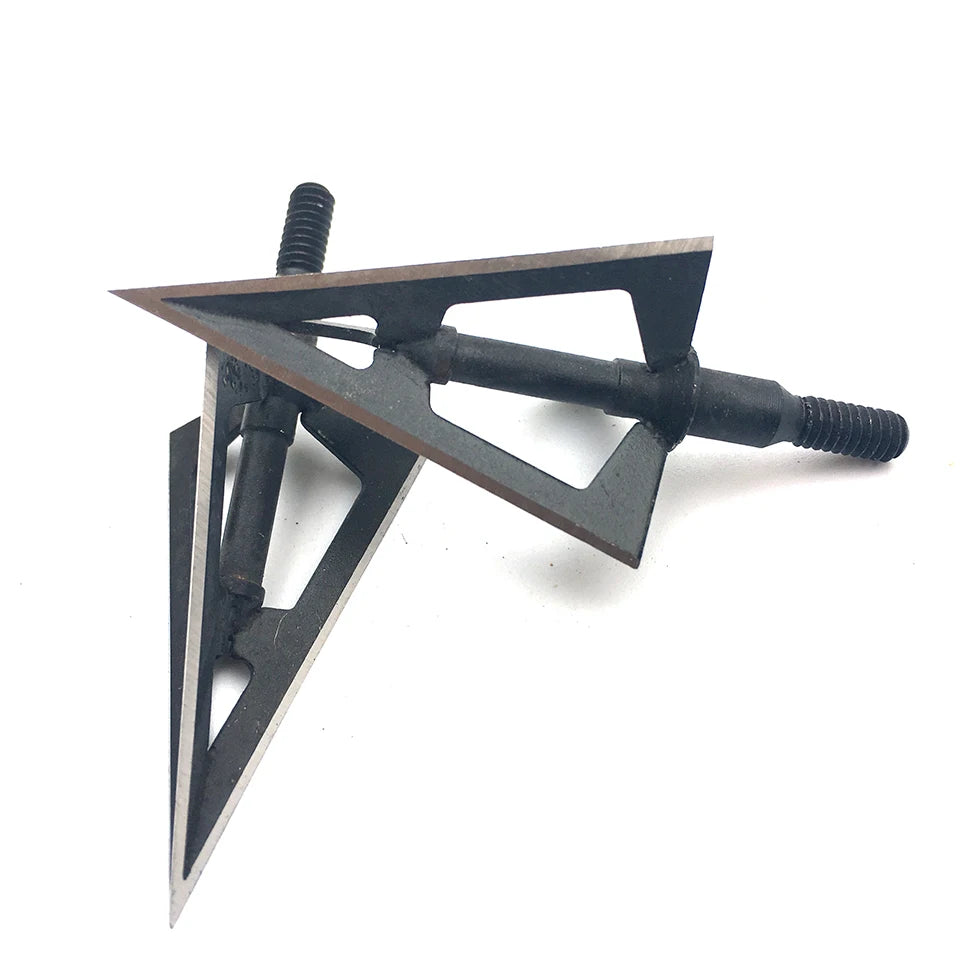 ACCMOS 100-Grain Broadhead Arrow Tips, 3-Blade Hunting Arrowheads, Telflon Surface Treatment