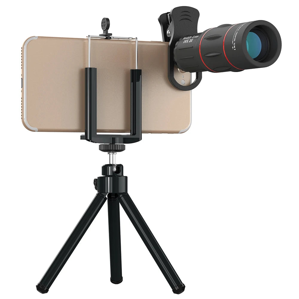18X Mobile Phone Telephoto Lens with Tripod for Long-Distance Photography