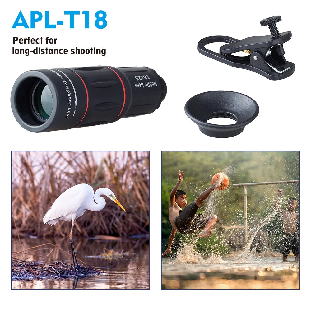18X Mobile Phone Telephoto Lens with Tripod for Long-Distance Photography