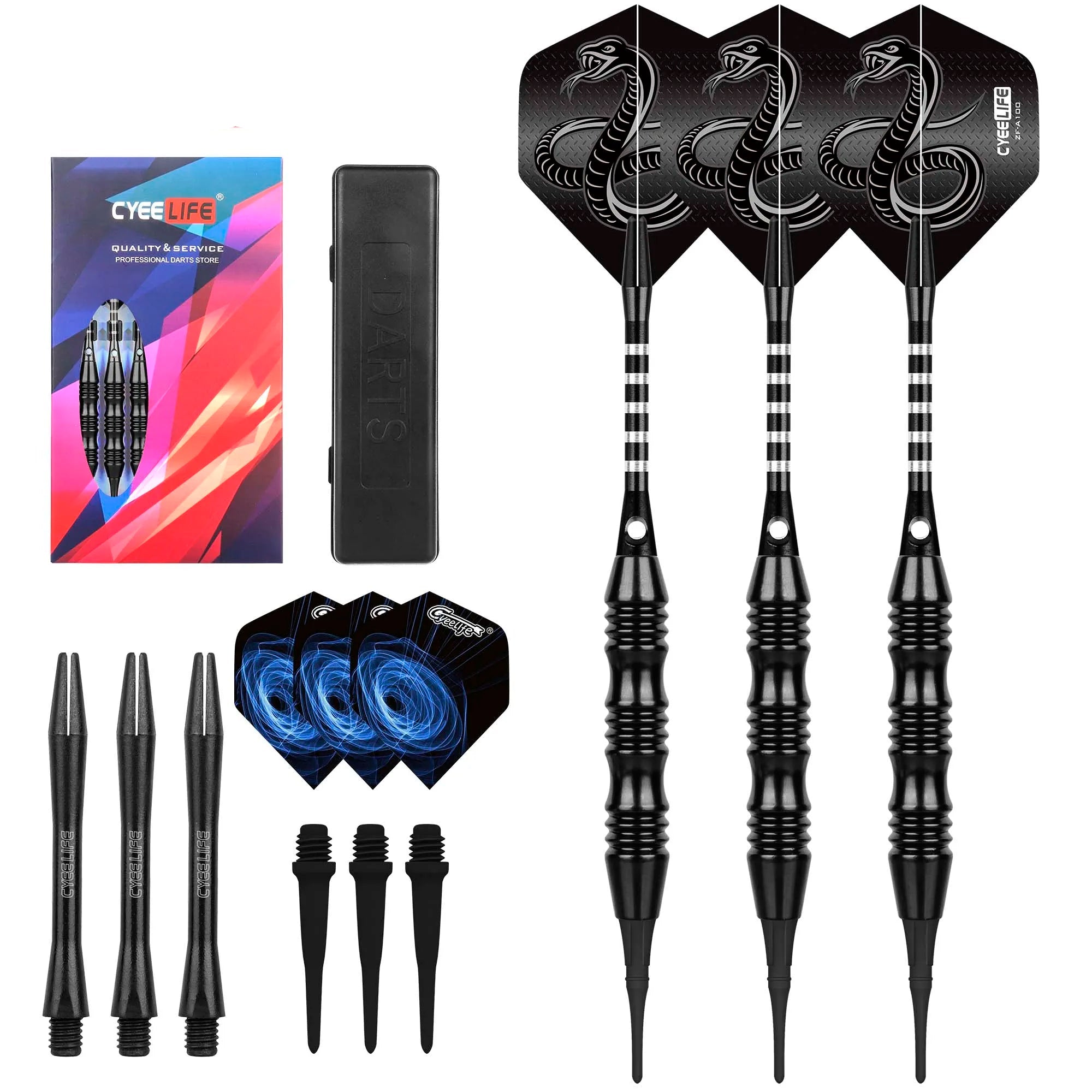 20g Soft Tip Dart Set – Aluminum Shafts for Electronic Dartboards, Indoor & Outdoor Games