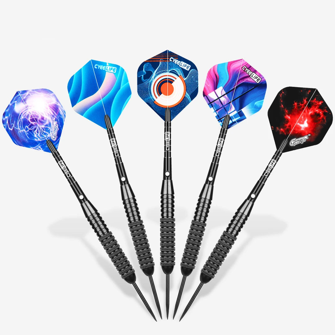 26g Steel Tip Darts Set – 3PCS with Dart Bag, Extra Flights & Accessories