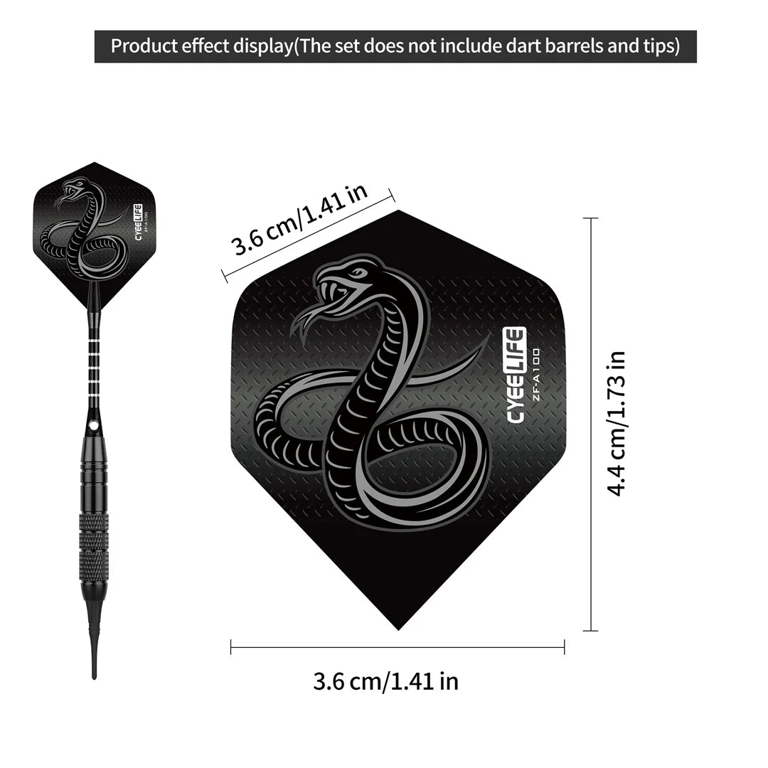 90PCS Dart Flights – Durable PVC Flights in Multiple Styles & Colours