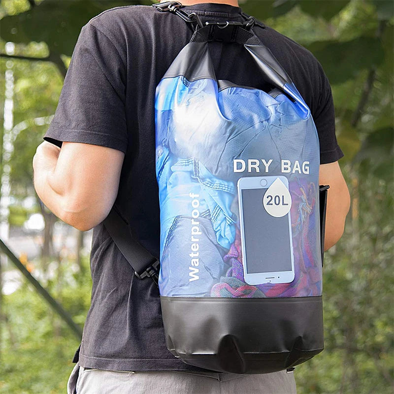 Waterproof Dry Bag 10L/20L for Kayaking, Trekking & Beach Storage