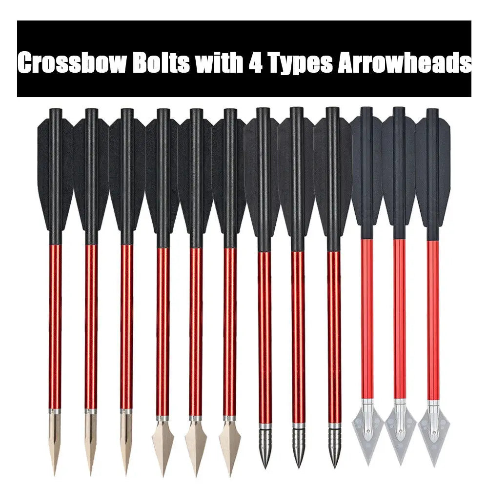 6.5-Inch Aluminum Crossbow Bolts – Screw-in Tips for Hunting & Target Shooting
