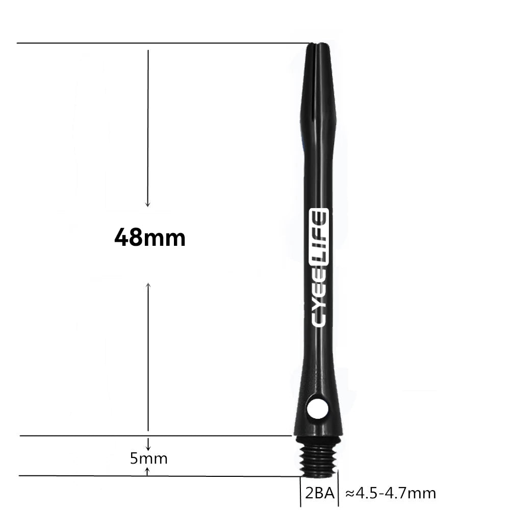 CyeeLife 48mm Aluminium Dart Shafts, 6pcs Durable 2BA Accessories, Durable, Lightweight and Strong