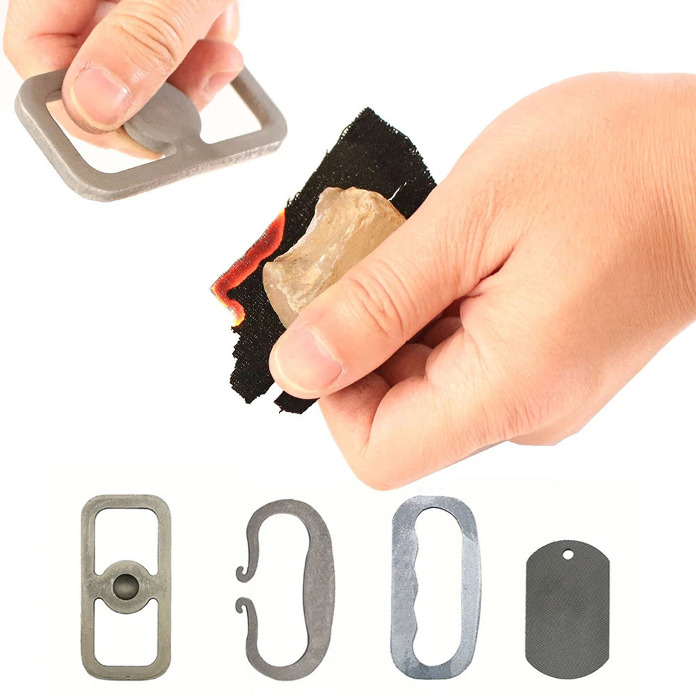 High Carbon Steel Fire Starter – Flint Striker Tool for Camping, Hiking & Outdoor Survival