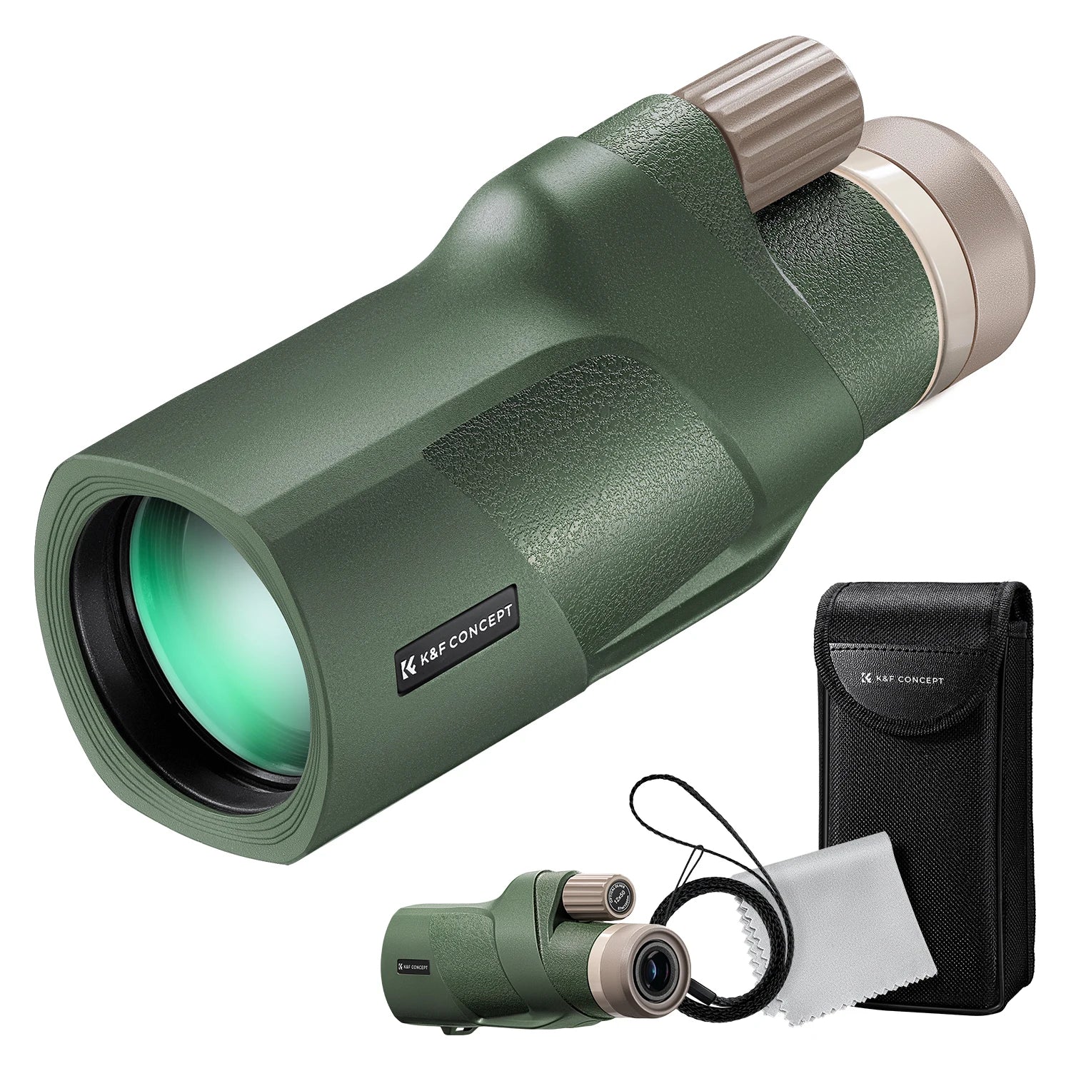 12X50 HD Monocular, Waterproof BAK4 Optics for Hunting & Birdwatching, Telescope IP68 Waterproof