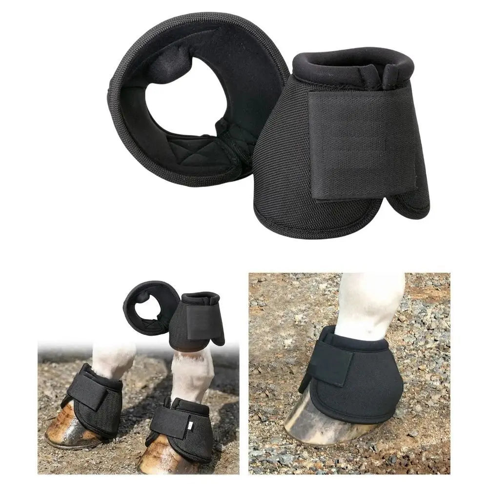 Durable Horse Bell Boots, Tear-Resistant Oxford Fabric Hoof Protection, 1pair Horse Feet Guards
