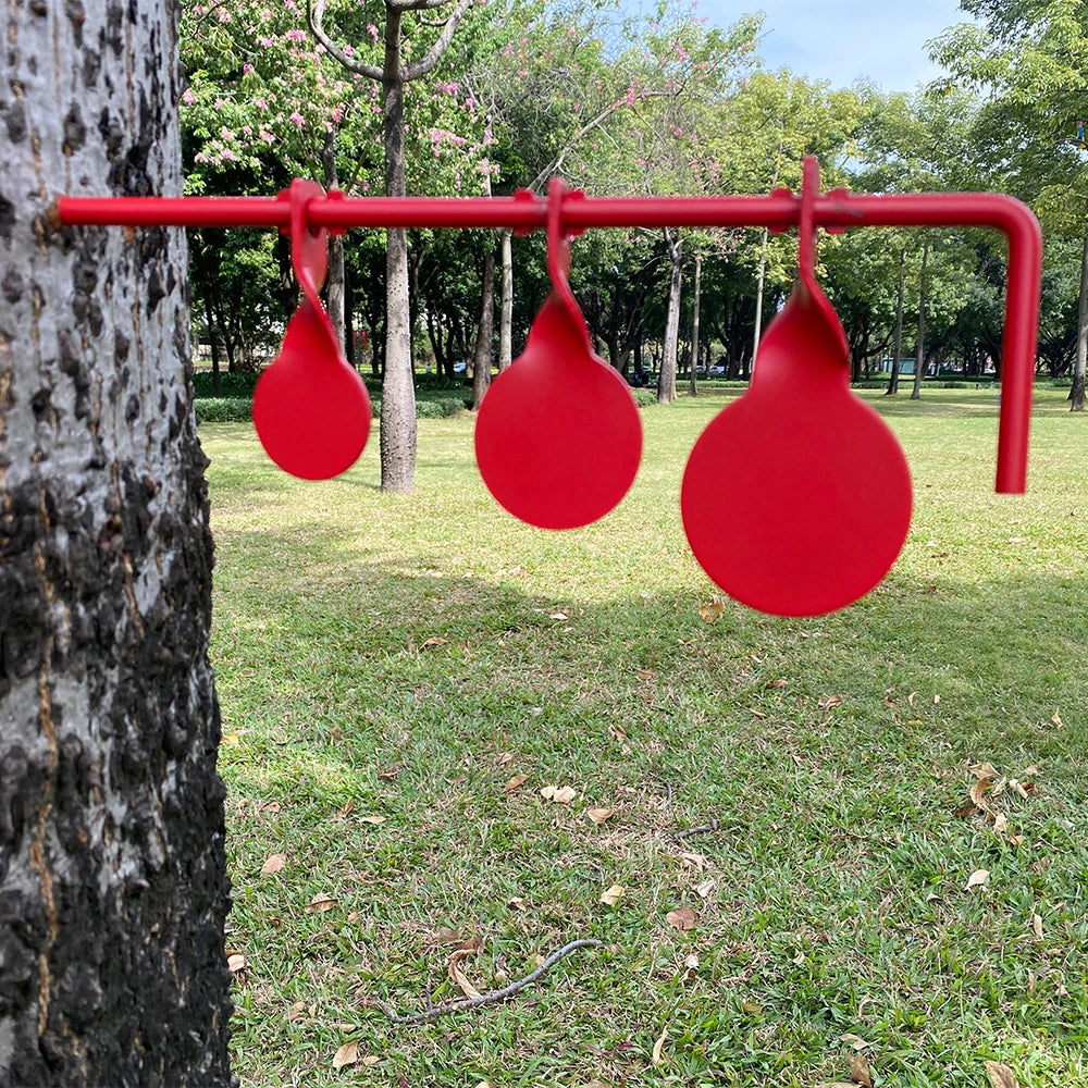 Self-Screwed Triple Head Metal Spinner Targets – 3mm Red Shooting Target