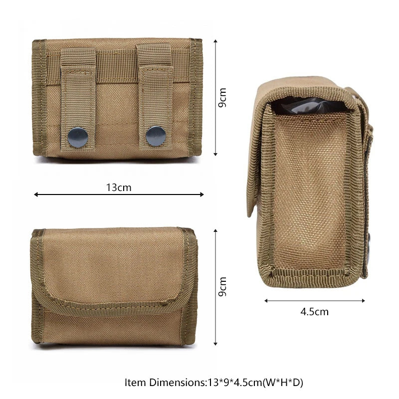 Tactical 10-Round Ammo Pouch, MOLLE Nylon Waist Bag for Outdoor Shooting, Mini EDC Mag Molle Pouch