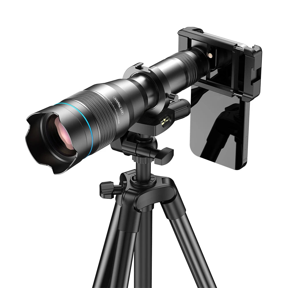 60X Mobile Phone Telescope Lens with Tripod for Long-Distance Photography