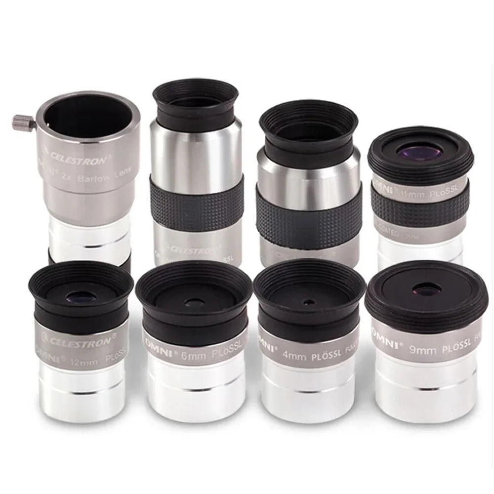 1.25" Plossl Telescope Eyepiece – 4mm to 40mm Focal Lengths, 52° Field of View