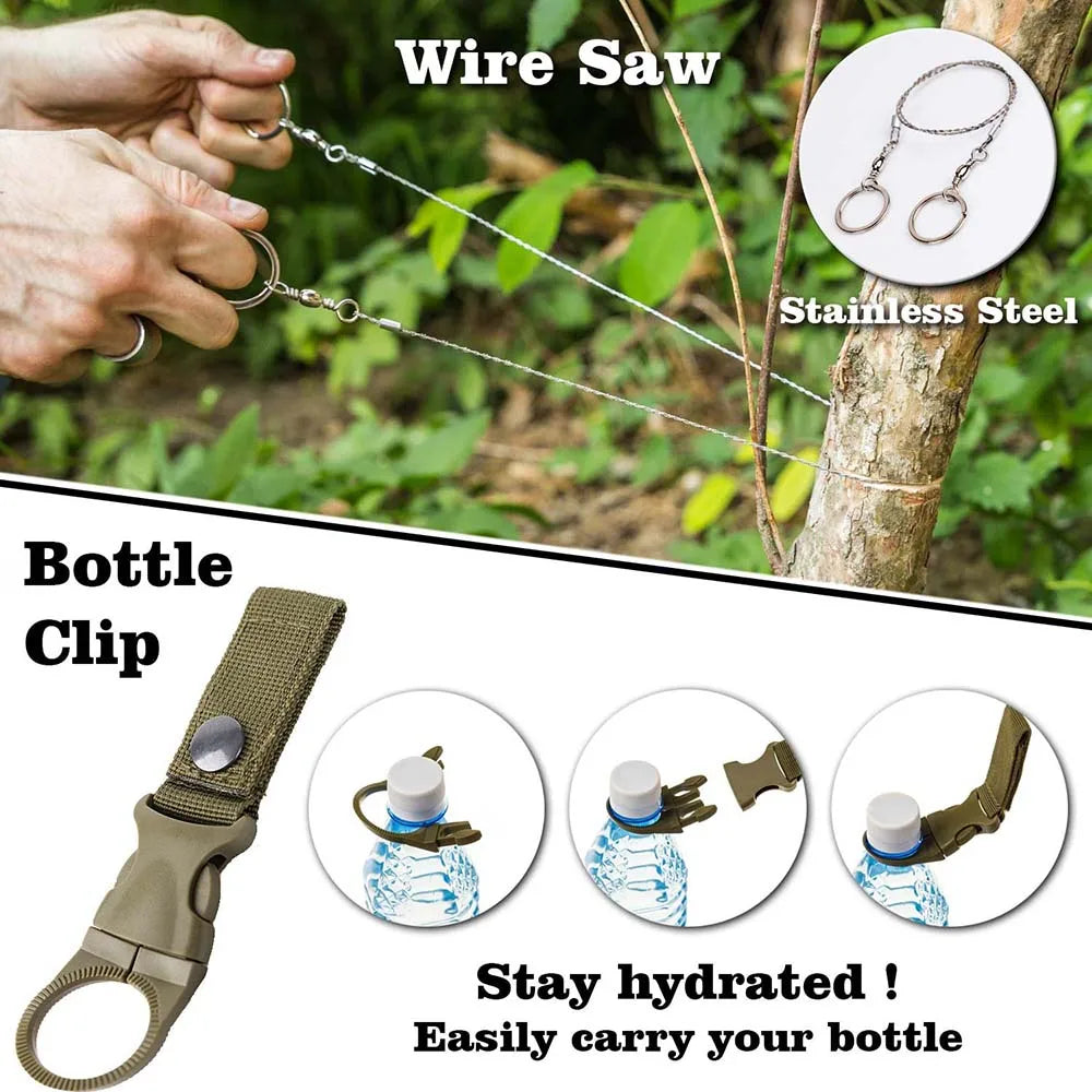 38-in-1 Survival First Aid Kit – Full Set Molle Outdoor Gear Emergency Kit for Camping, Hiking