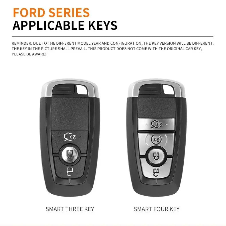 Leather Zinc Alloy Key Case for FORD F-Series, Mustang, Bronco & More