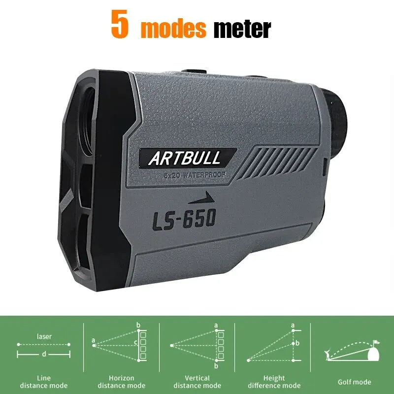 650m Laser Rangefinder for Hunting & Golf with Flag-Lock and Slope Compensation