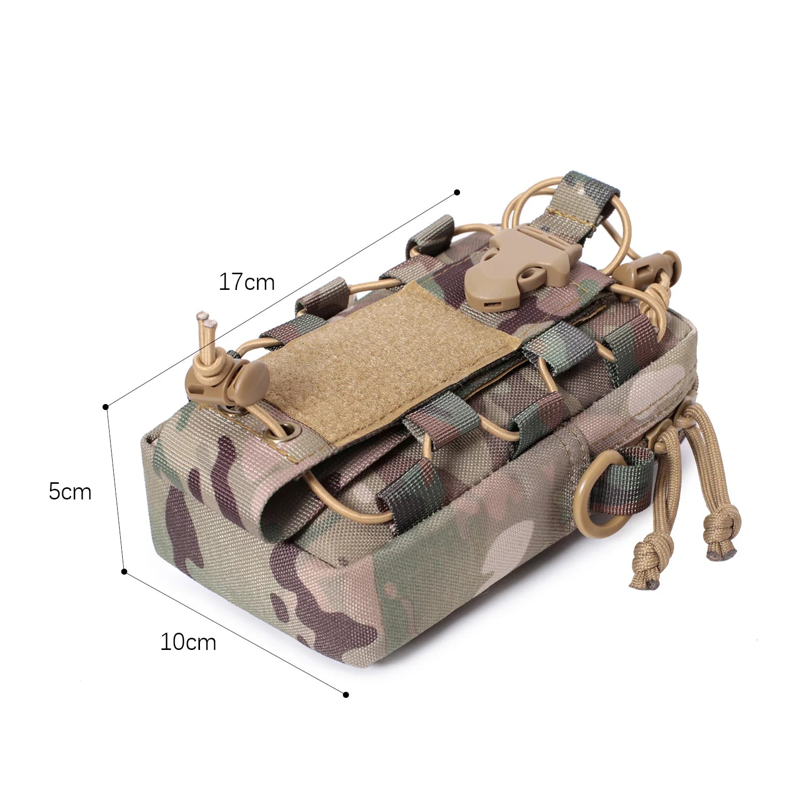 MOLLE EDC Water Bottle Pouch | Tactical Kettle & Phone Carrier for Hunting, Organizer Waist Pack Bag