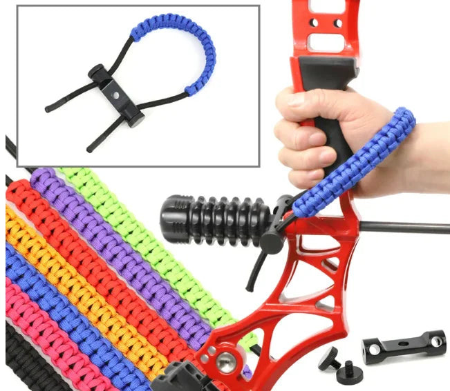 21-Color Archery Bow Wrist Sling – Adjustable Braided Parachute Cord for Recurve & Compound Bows