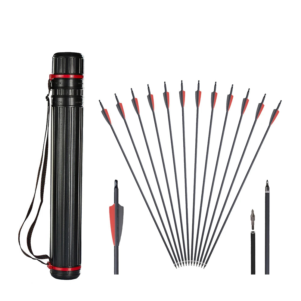 31-inch Carbon Arrows – Spine 500-550 for Recurve & Compound Bows