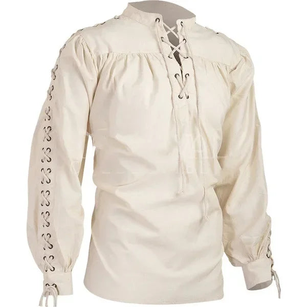Men's Medieval Knight Warrior Tunic – Green Norman Pirate Saxon Costume Top