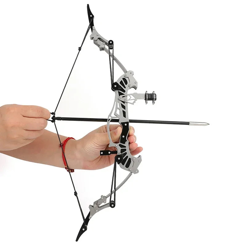 16lb Mini Compound Bow Set – Stainless Steel Archery Kit for Target Shooting