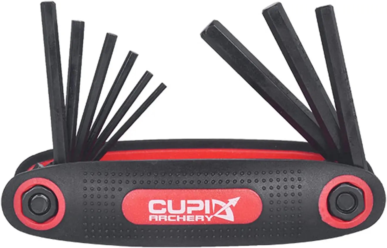 Archery Allen Wrench Tool – 9 in 1 Universal Foldable Multi-Wrench for Bow Adjustment and Repair