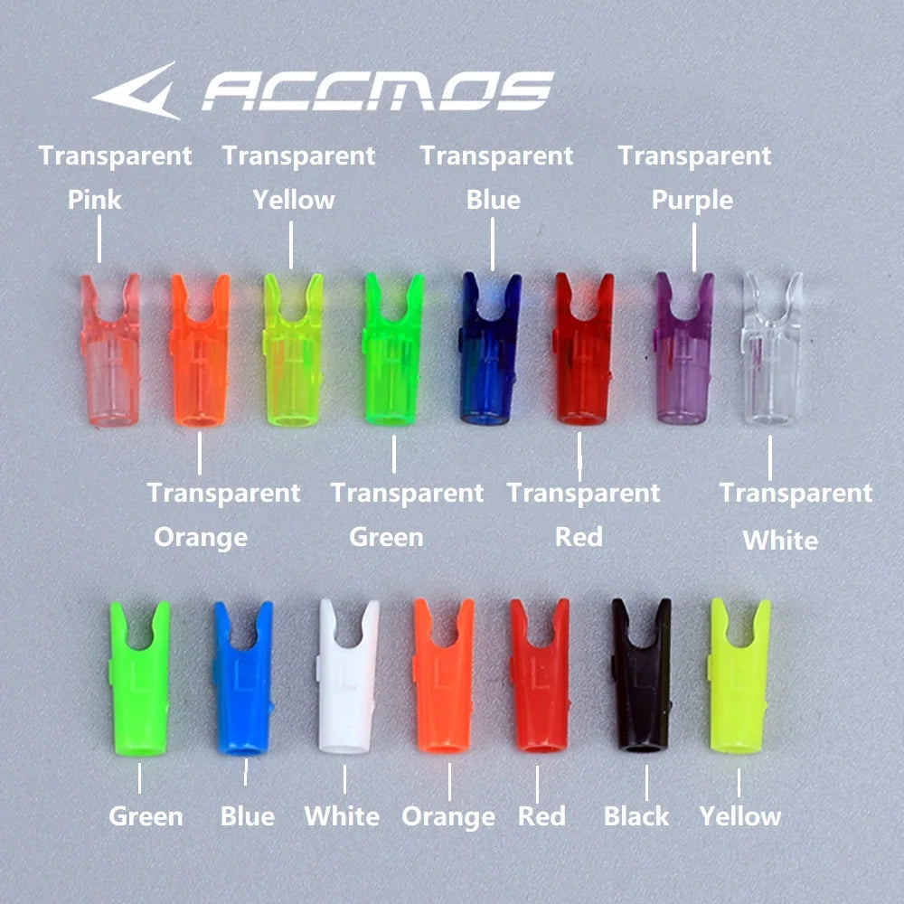 60pcs Plastic Arrow Pin Nocks, Size L & S For ID4.2mm, ID6.2mm, 3.2mm, DIY Arrow Shaft Archery