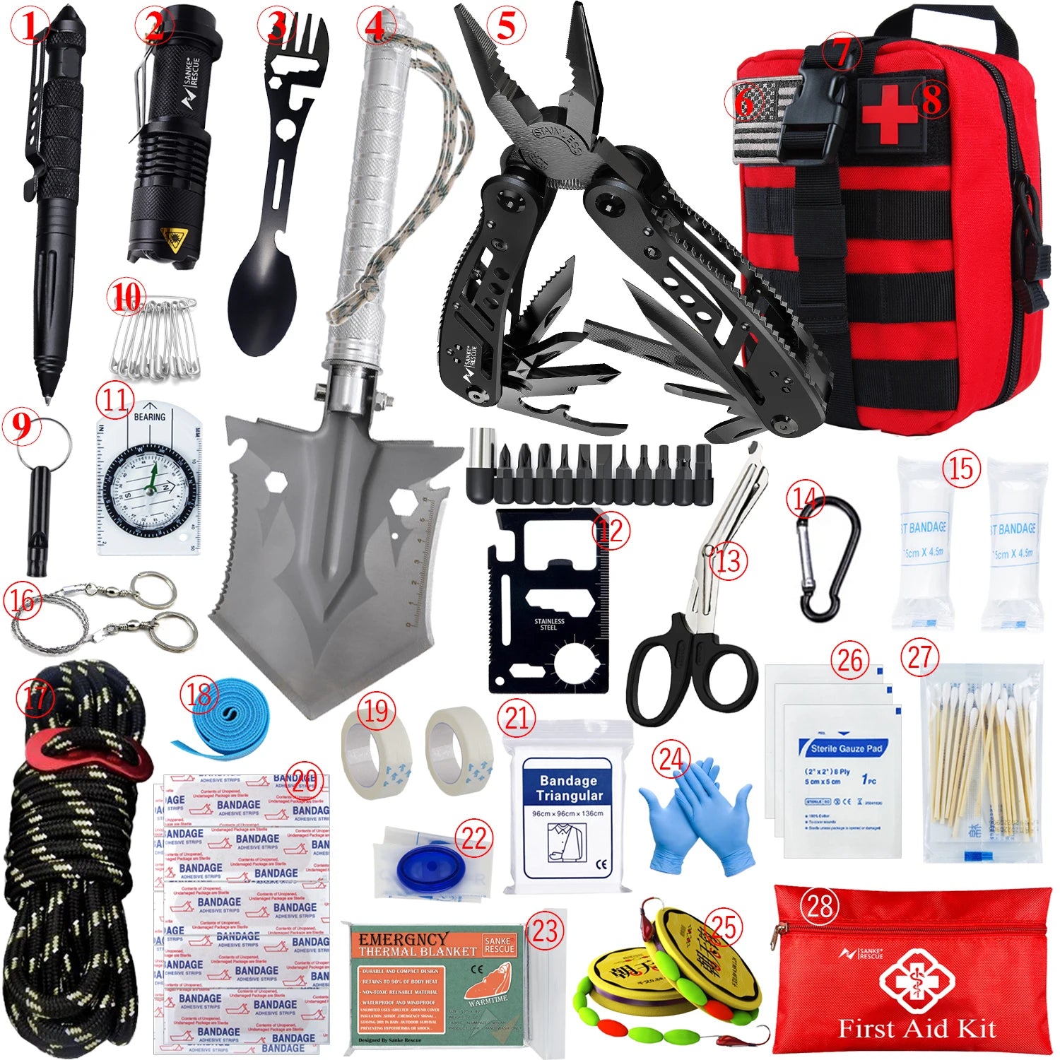 Car Survival First Aid Kit – Outdoor Molle Emergency Trauma Bag for Camping & Hiking