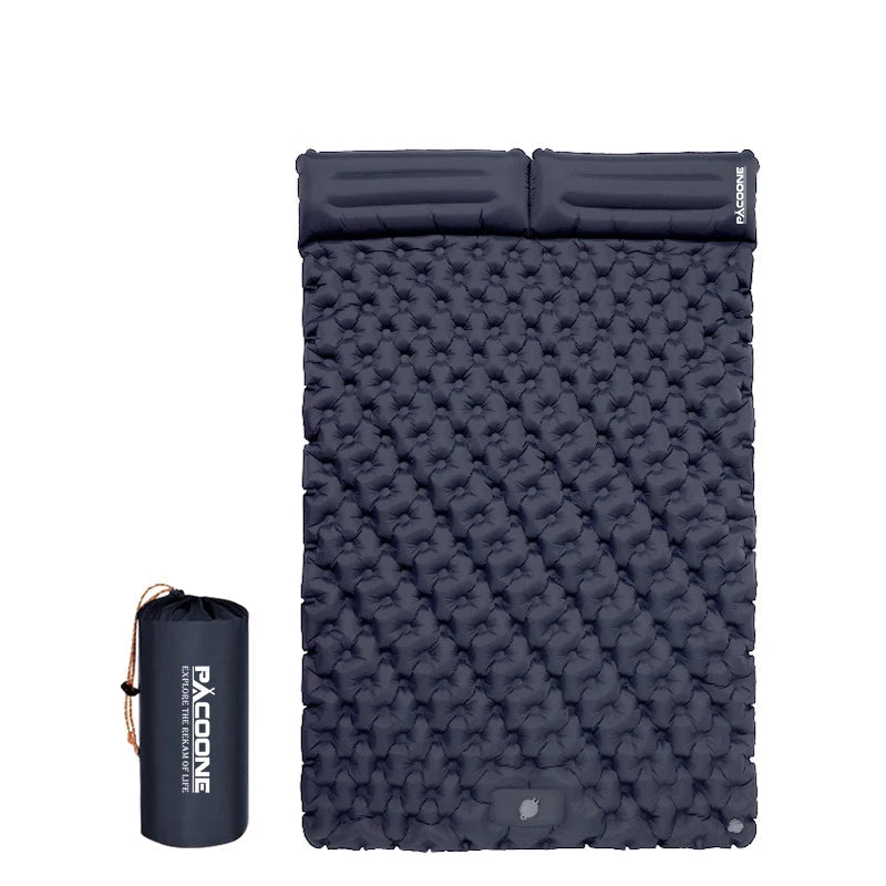 Double Inflatable Camping Mattress with Built-In Pump for Travel & Outdoor Use