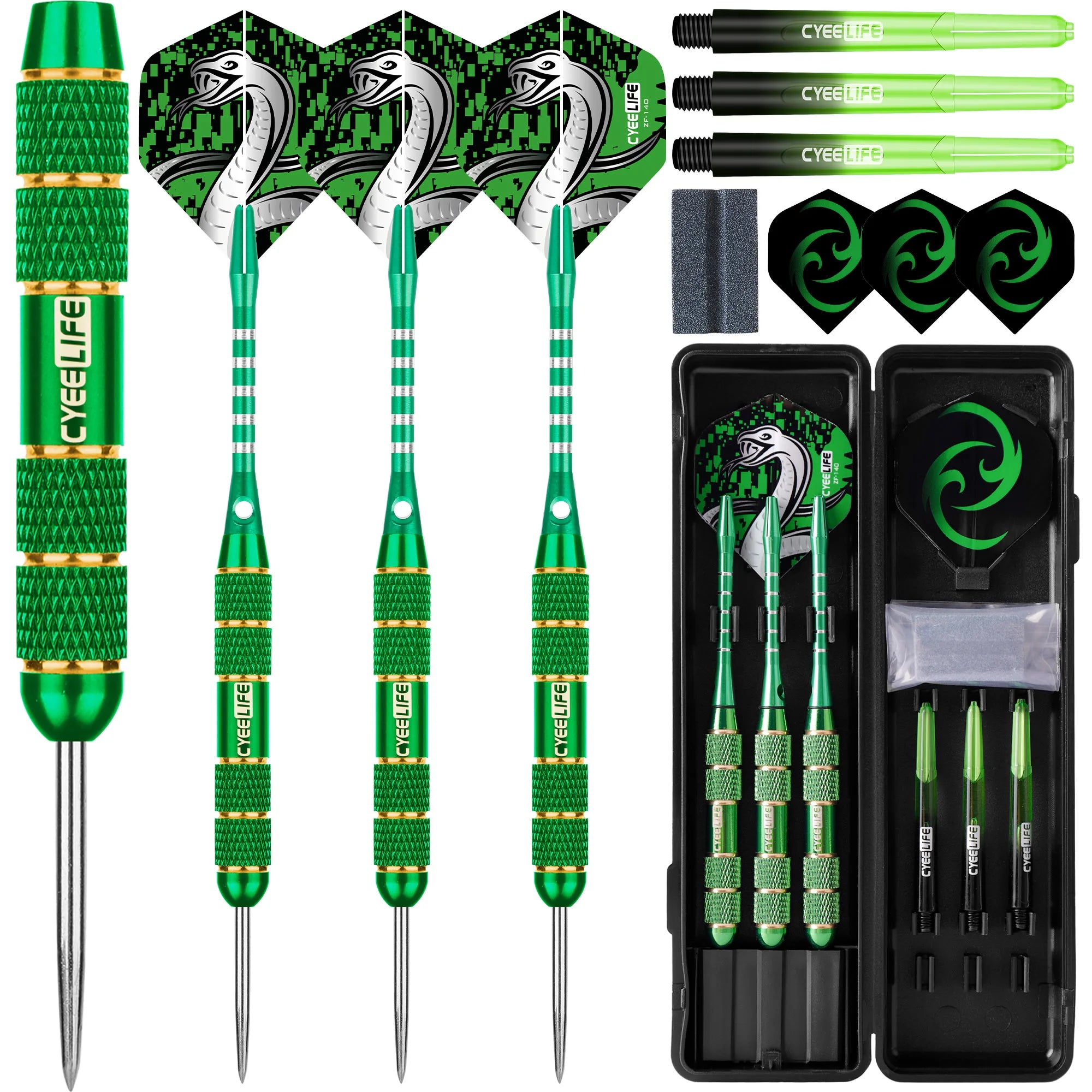 CYEELIFE 24g Professional Steel Tip Darts – 3PCS Set with Anti-Fall Pure Copper Design