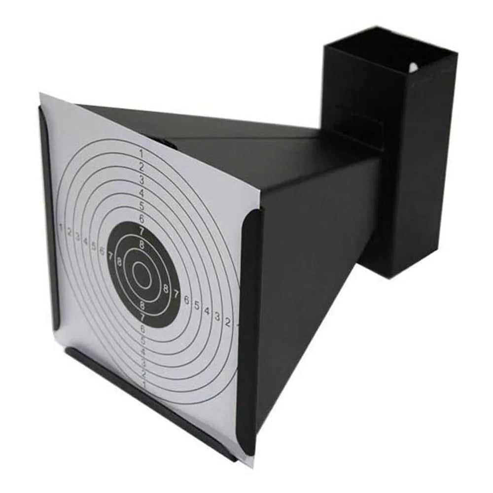 Funnel Shape Bullets Collector with Paper Targets – Airsoft and Pellet Gun Shooting