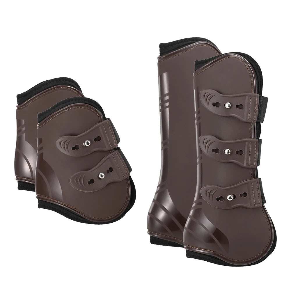 2PCS Adjustable Neoprene Horse Leg Boots – Tendon & Fetlock Support