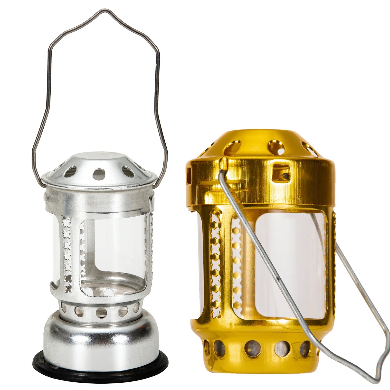 Mini Candle Lantern for Camping and Fishing – Aluminium & Brass Hanging Lamp