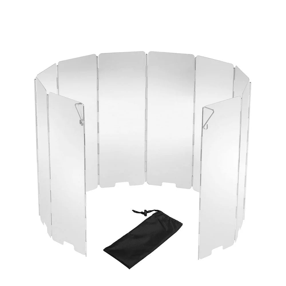 Camping Stove Wind Shield – Foldable Aluminium Alloy Windproof Screen