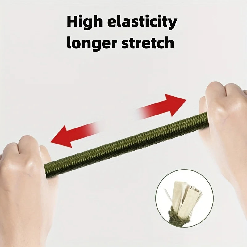 Heavy Duty Bungee Cord – Elastic Tie Strap with Carabiner Hook for Outdoor Use