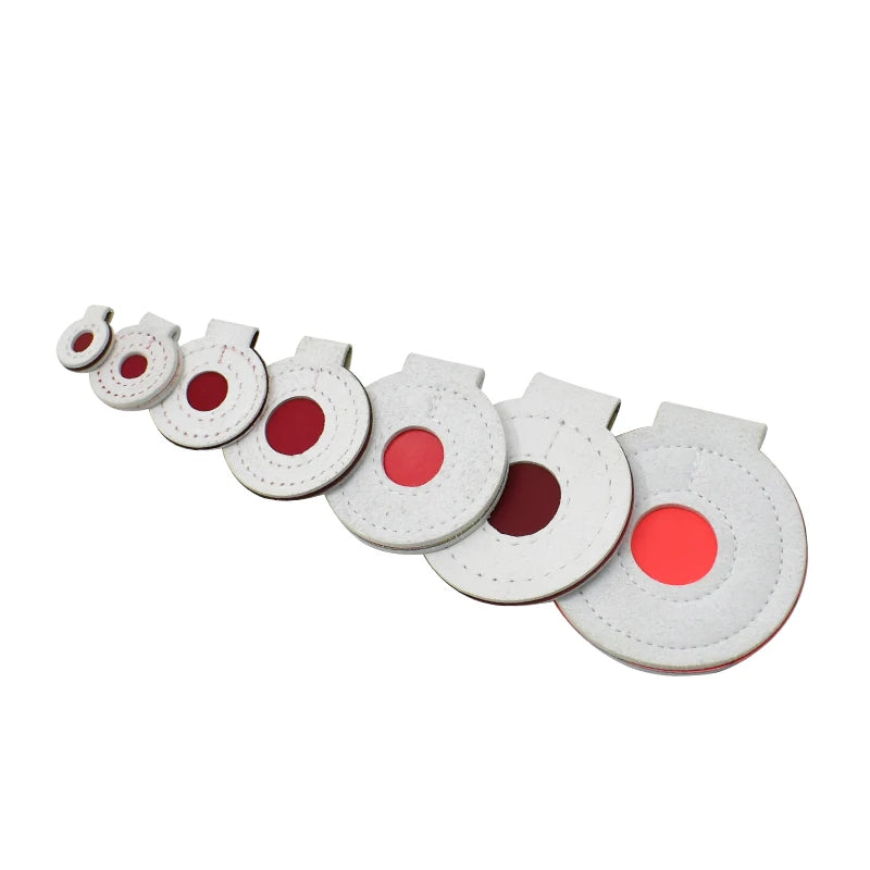 Shooting Training Bullseye Set – Hanging Leather Round Targets for Shooting Practice