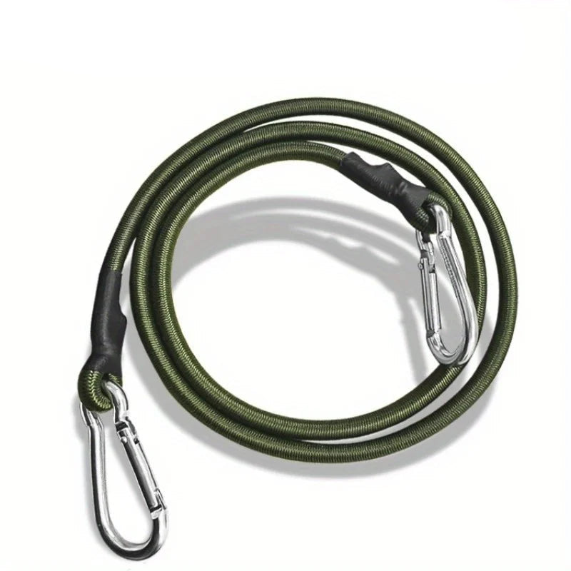 Heavy Duty Bungee Cord – Elastic Tie Strap with Carabiner Hook for Outdoor Use