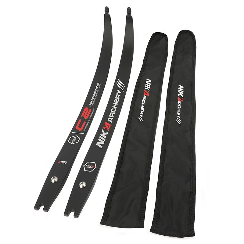 ILF recurve bow limbs C2 H25-68" – carbon fibre & fibreglass, 12–50lbs draw weight