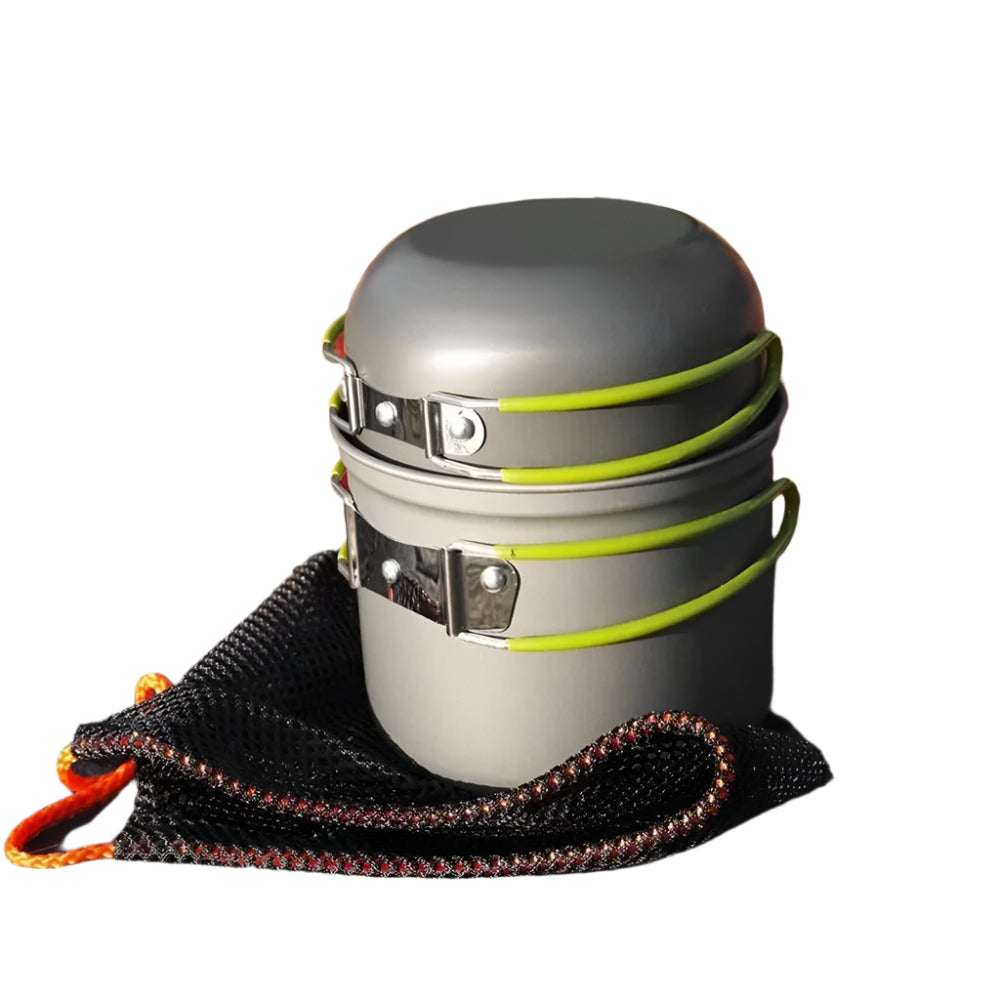 Camping Cookware Set Portable Pots for Hiking, Trekking and Outdoor Cooking