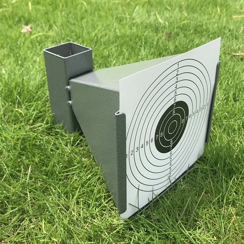 Grey Metal Pellet Trap Funnel-Shape with 20 Paper Targets