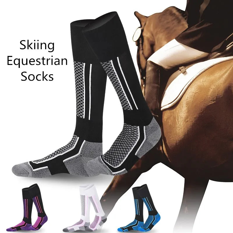 Thickened Equestrian Socks – Winter Warm Long Socks for Riding, Skiing, Hiking & Outdoor Sports