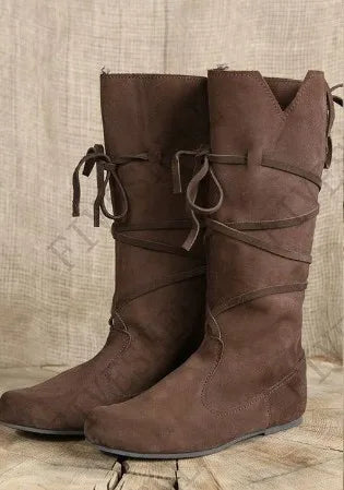 Medieval Viking Knight Boots – Men's Retro PU Leather LARP Cosplay Shoes