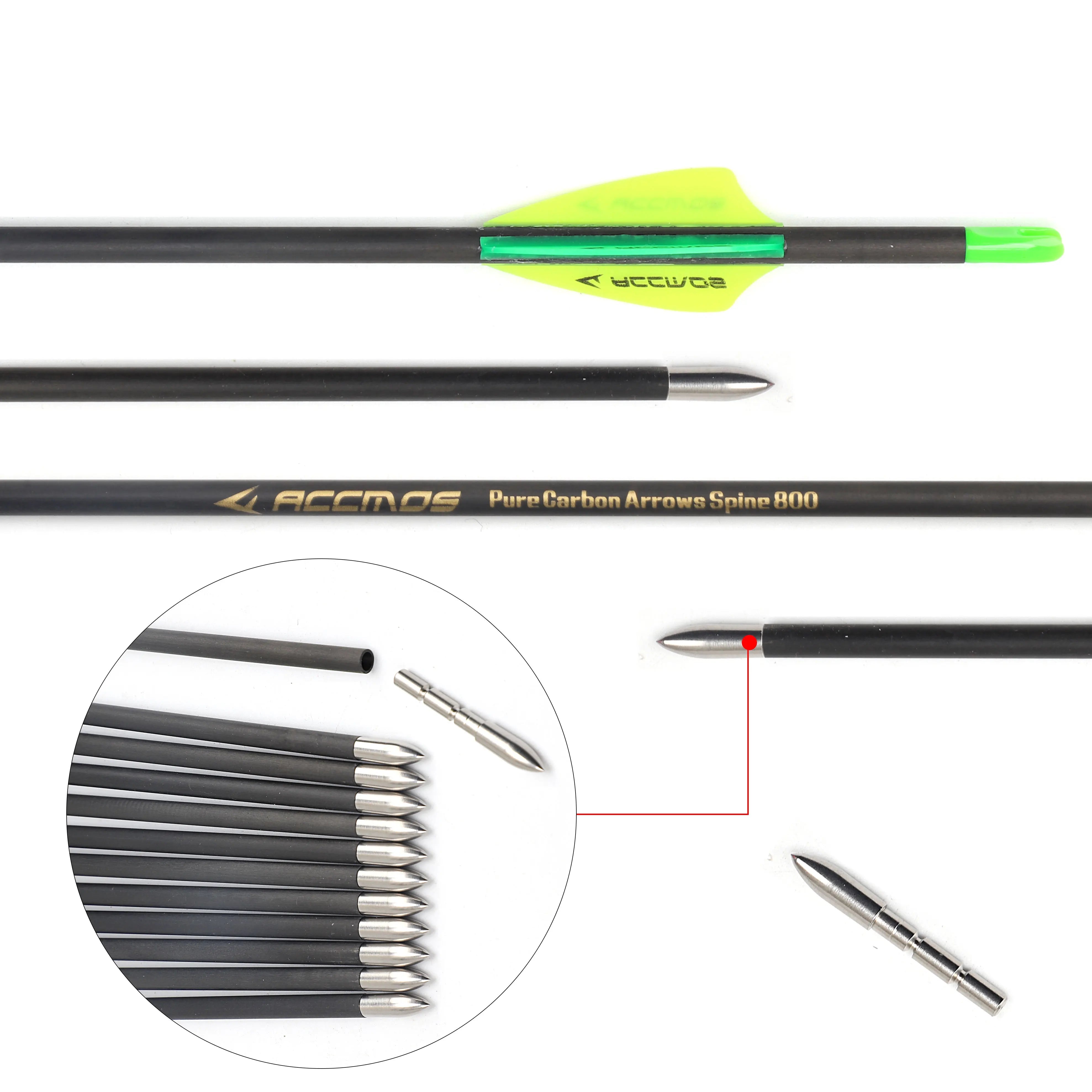100% Pure Carbon Arrows – High-Performance Archery Arrows for Recurve Bow