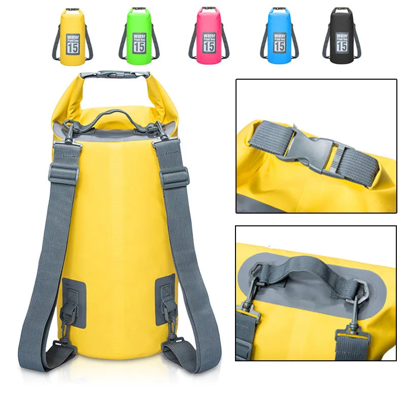 Waterproof Dry Bag Backpack – 5L to 30L Floating Sack for Kayak & Rafting