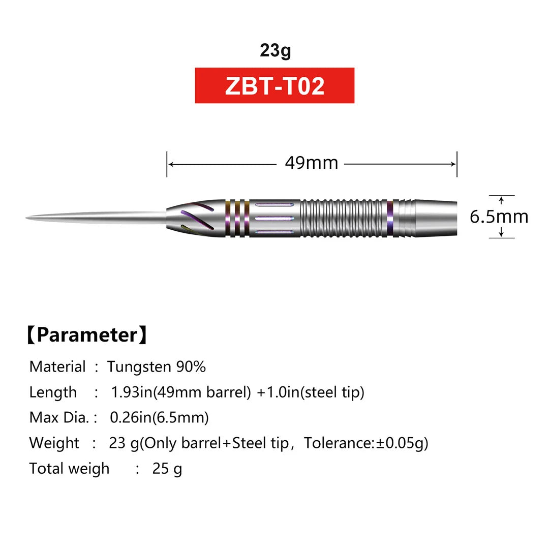 23g Tungsten Steel Tip Darts – 90% Tungsten, Professional Darts with Carrying Case