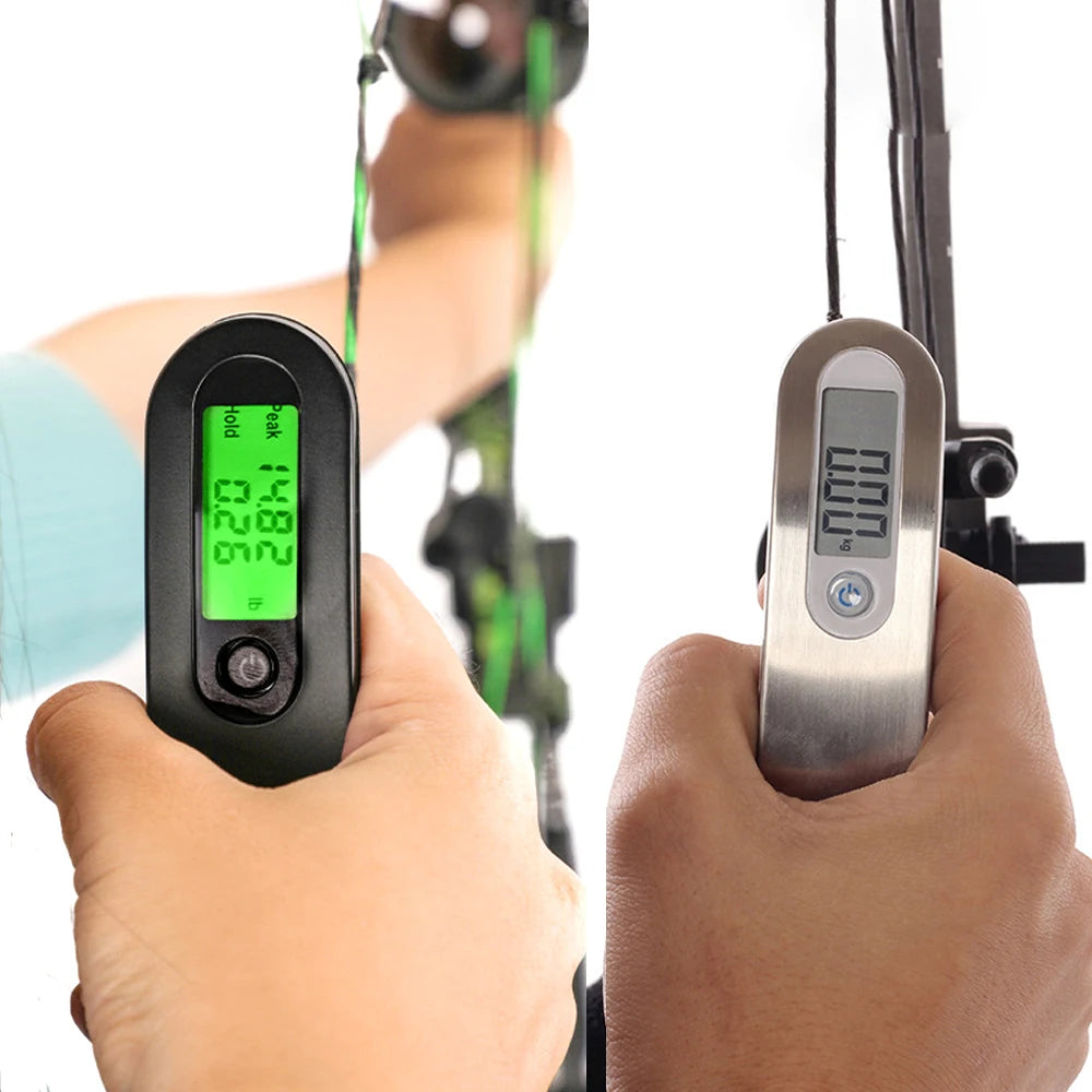 Archery LED Bow Scale 110lbs – Draw Weight Measuring Tool for Compound & Recurve Bows