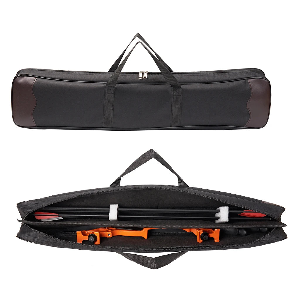 Archery hunting canvas bow bag – recurve bow carrying case for target shooting (82×20cm)