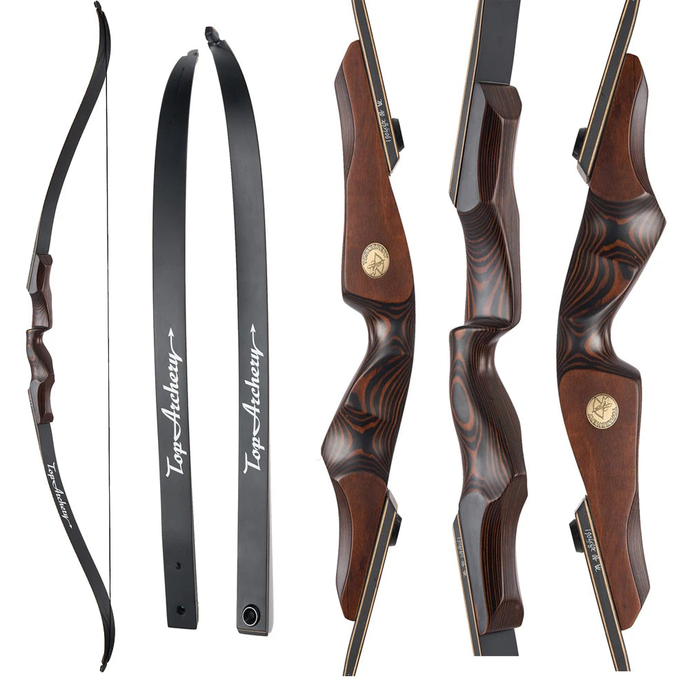 60" Takedown Recurve Bow with Laminated Limbs for Adults – 25-50lbs Draw Weight