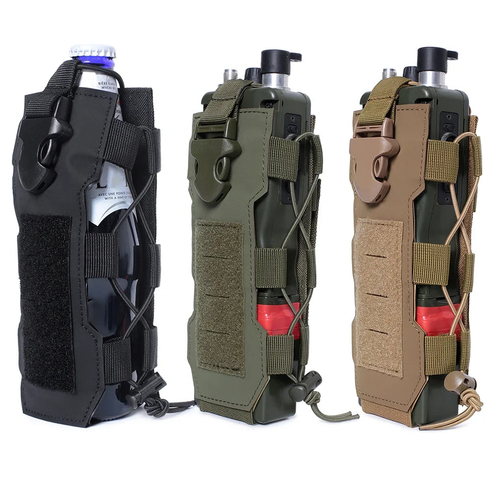 Tactical Molle Water Bottle Pouch – Outdoor Drawstring Bottle Holder for Camping & Hiking