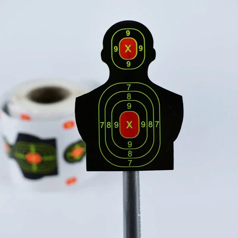 3" Splatter Shooting Target Stickers – Reactive Adhesive Bullseye Paper Targets (50/100pcs Roll)